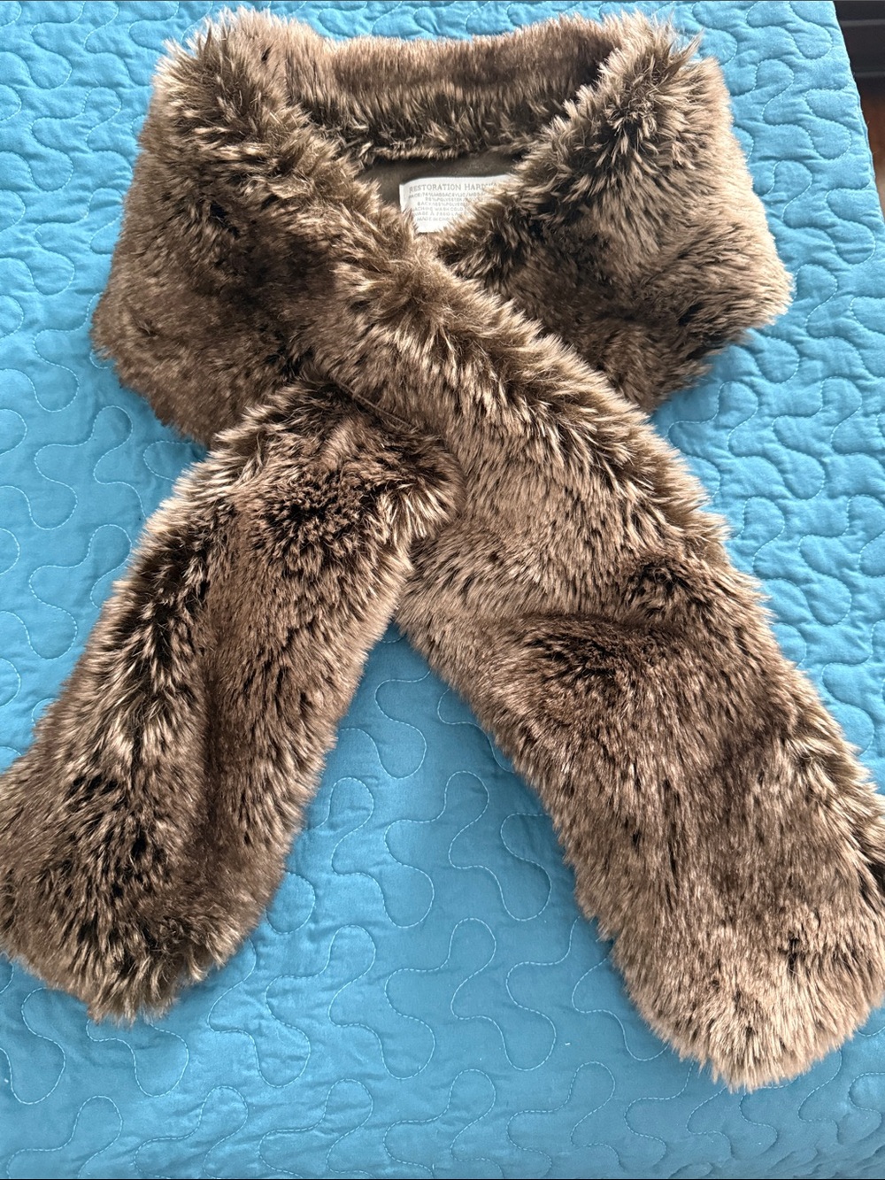 Restoration HardwareFaux Fur Scarf in Brown